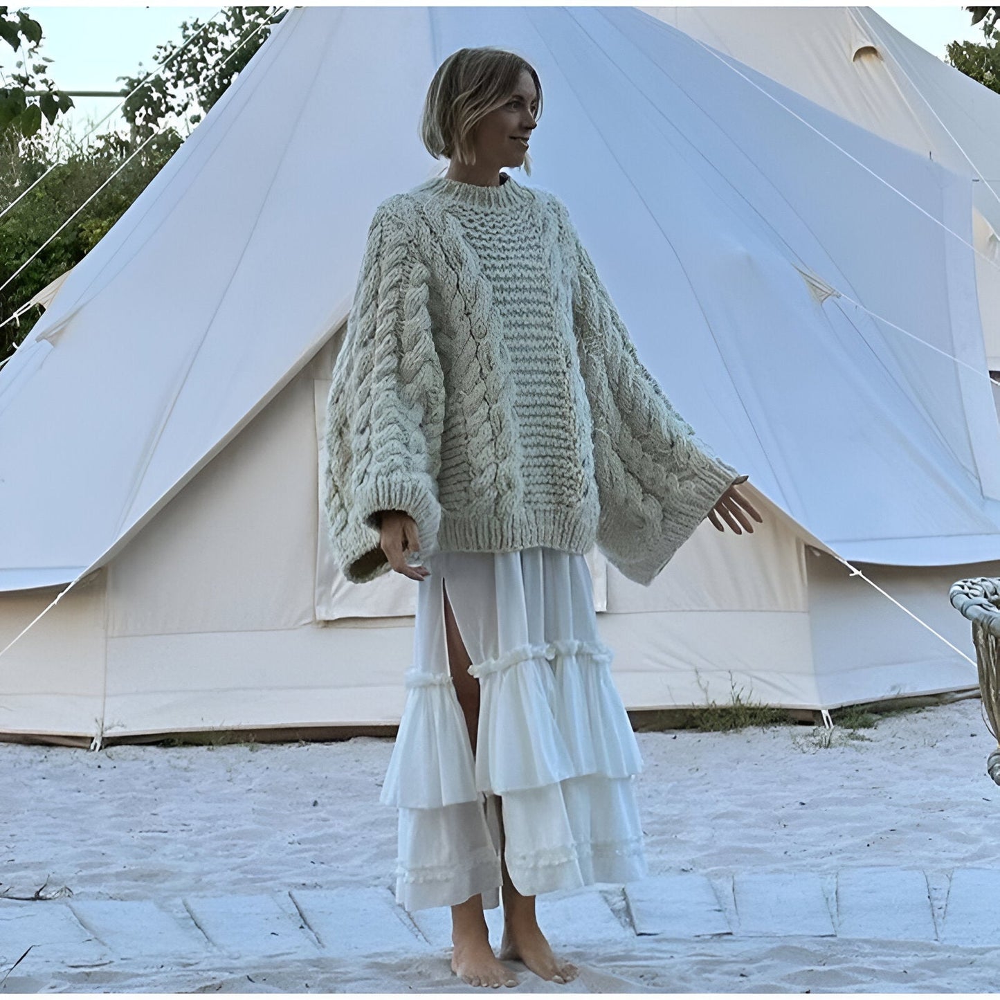 Ivyshape | Oversize Knitted Sweater