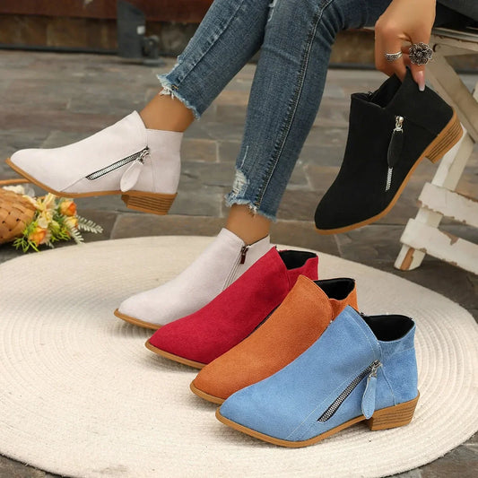 Women's Ankle Boots Square Heel Platform