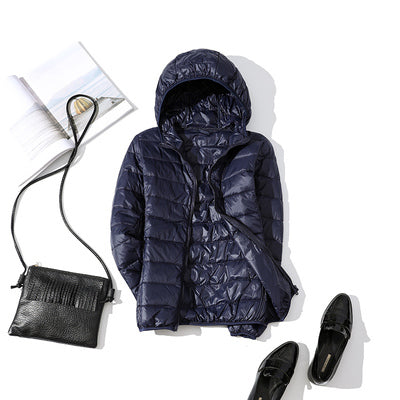 Ivyshape | Women's Autumn Winter Ultralight White Duck Down Jacket