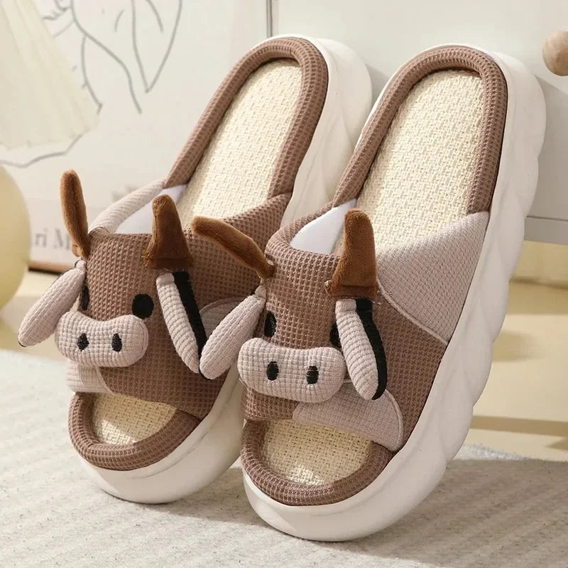 Playful Cartoon Home Slippers for Women