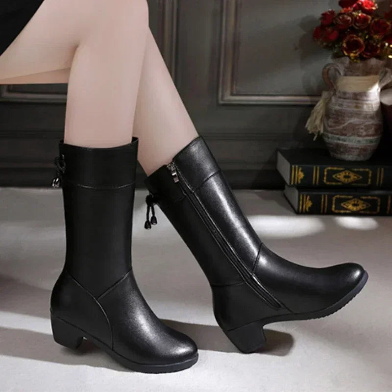 Women's Winter Pointed Toe Side Zipper Boots