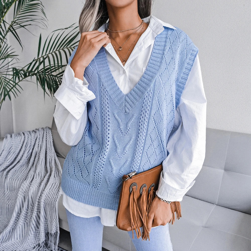 Ivyshape | Knitted Vest Sweater