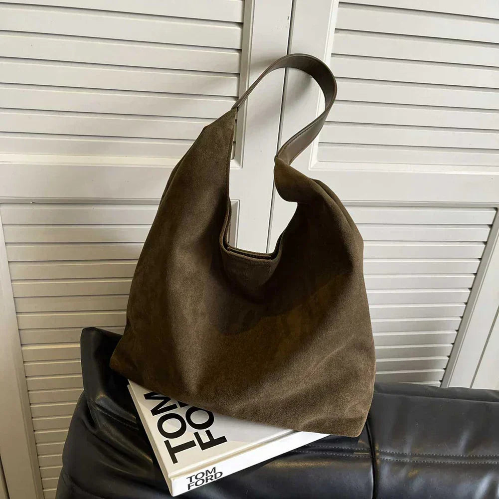 Ivyshape | Shopping bag made of soft suede