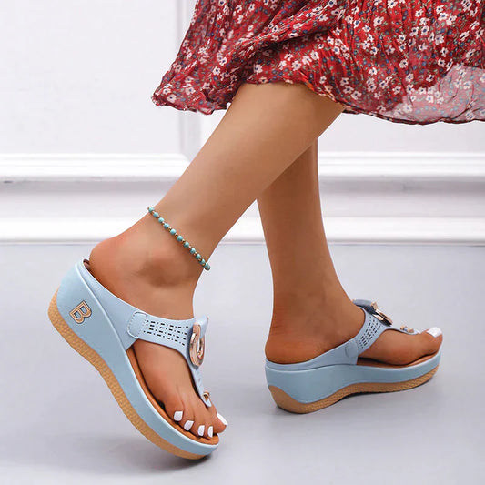 Ivyshape | Women's Chic Wedge Sandals Bright