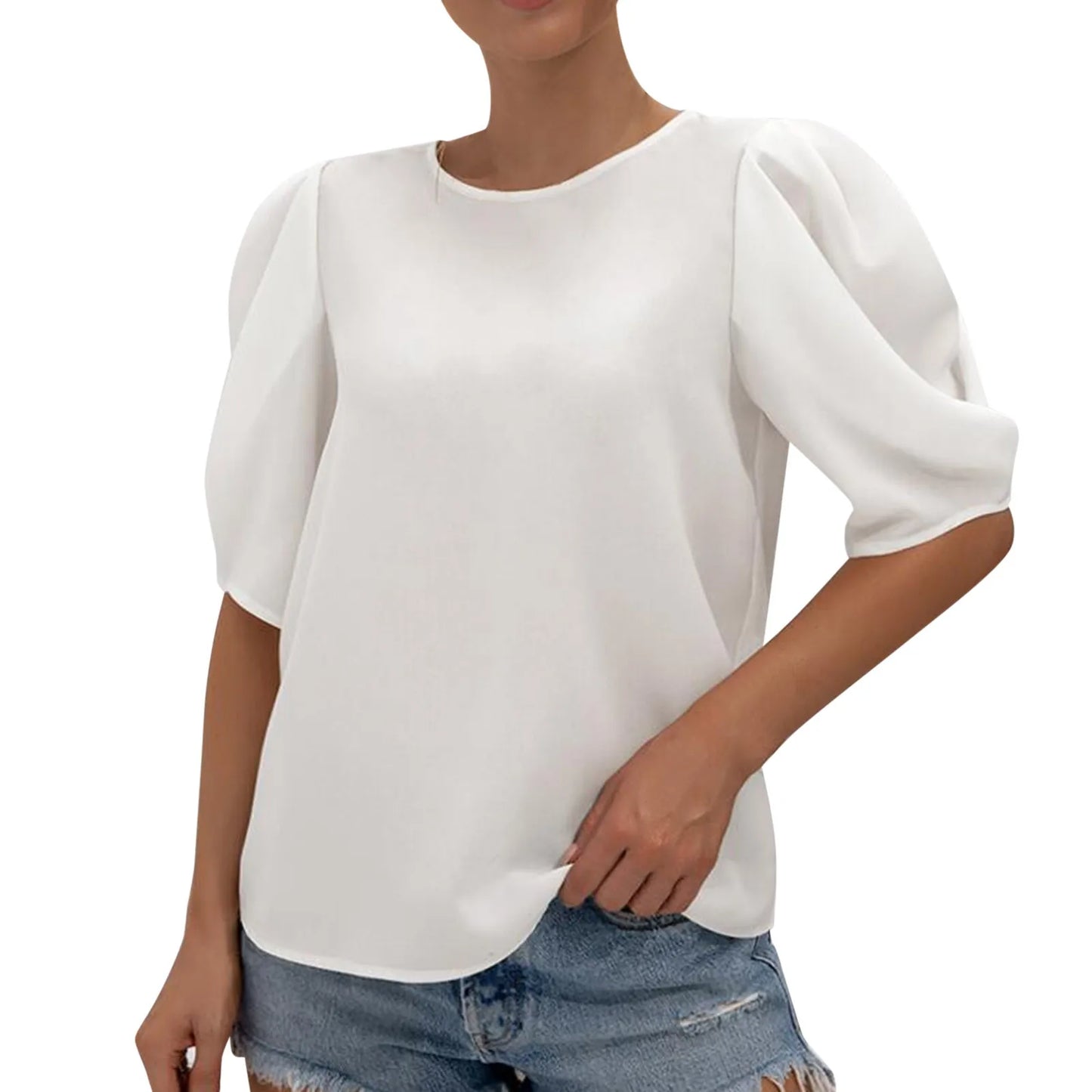 Charming Puff Sleeve Blouse for Women