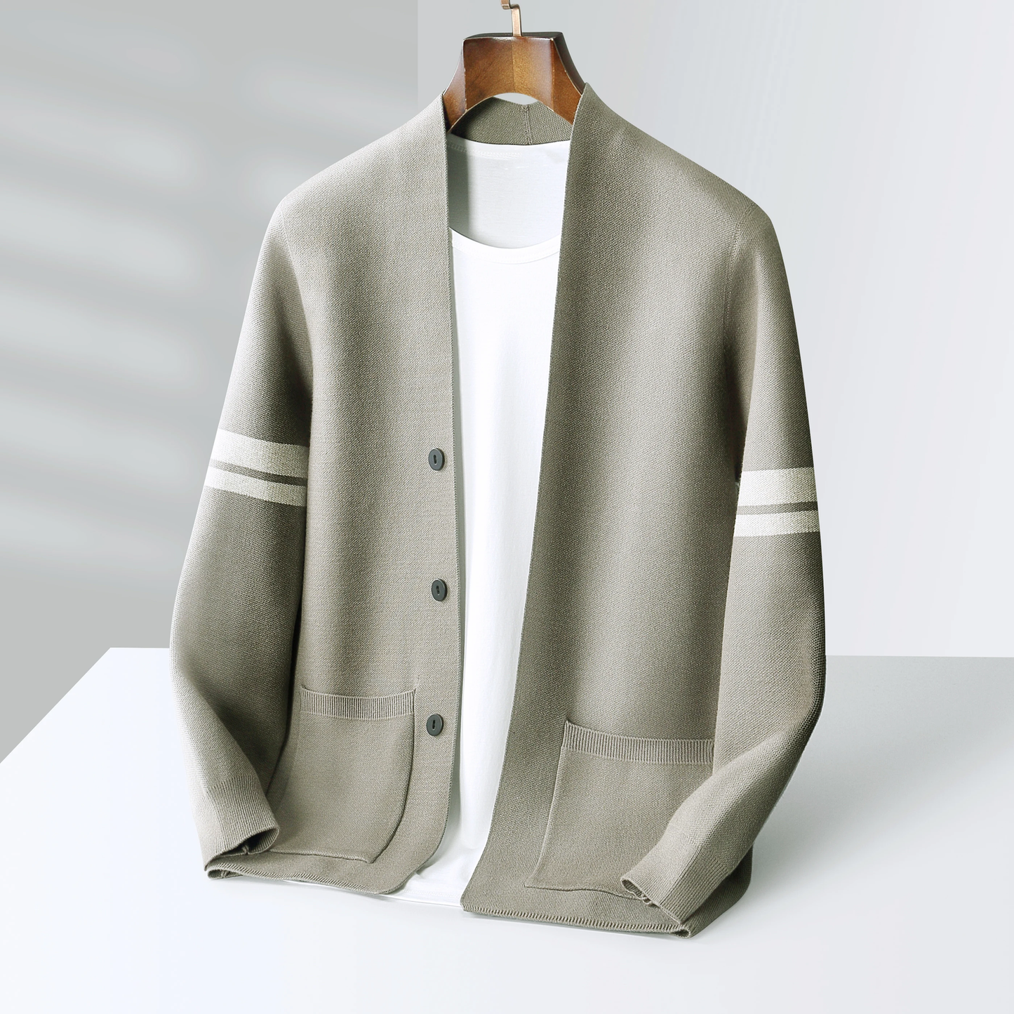 Ivyshape | Wool Men's Cardigan