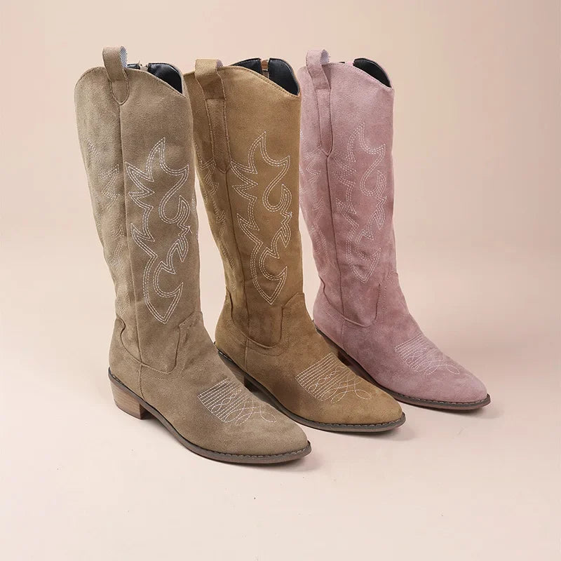 Ivyshape | Embroidered Western Cowboy Boots