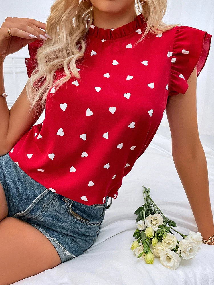 Elegant Ruffle Chiffon Blouse for Women