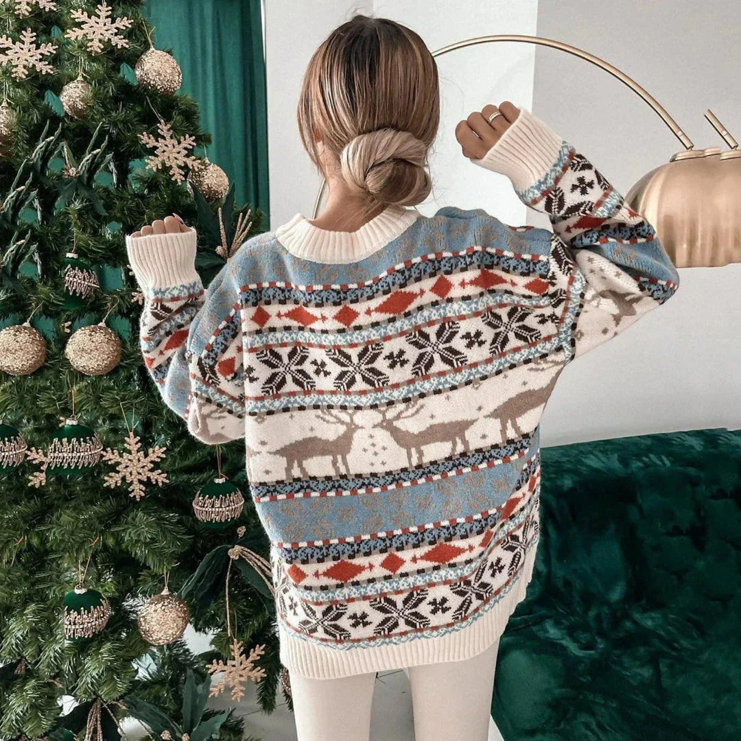 Ivyshape | Oversized Christmas Sweater for Women