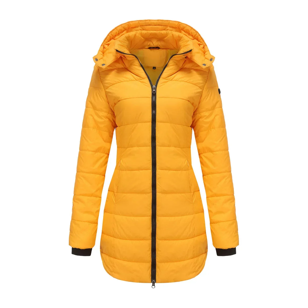 Ivyshape | Women's Long Puffer Quilted Jacket