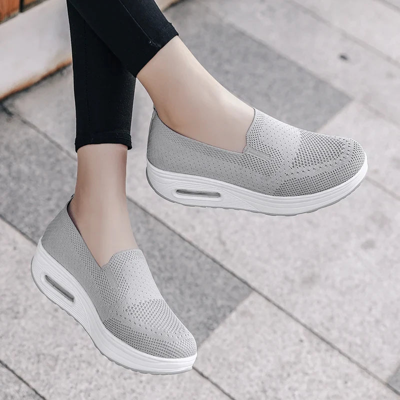 Supportive Air Cushion Platform Mules for Women