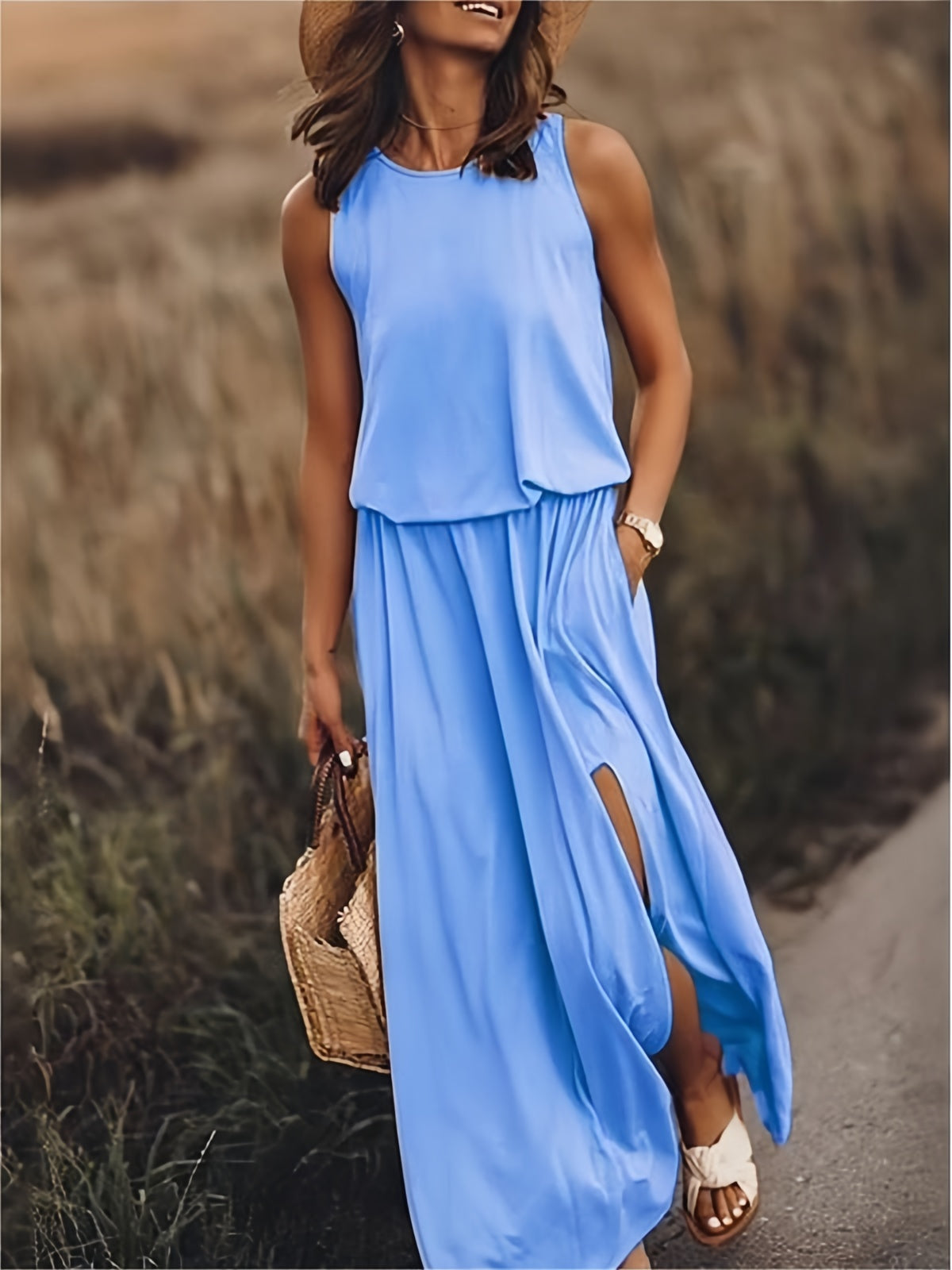 Ivyshape | Simple Boho Maxi Dress