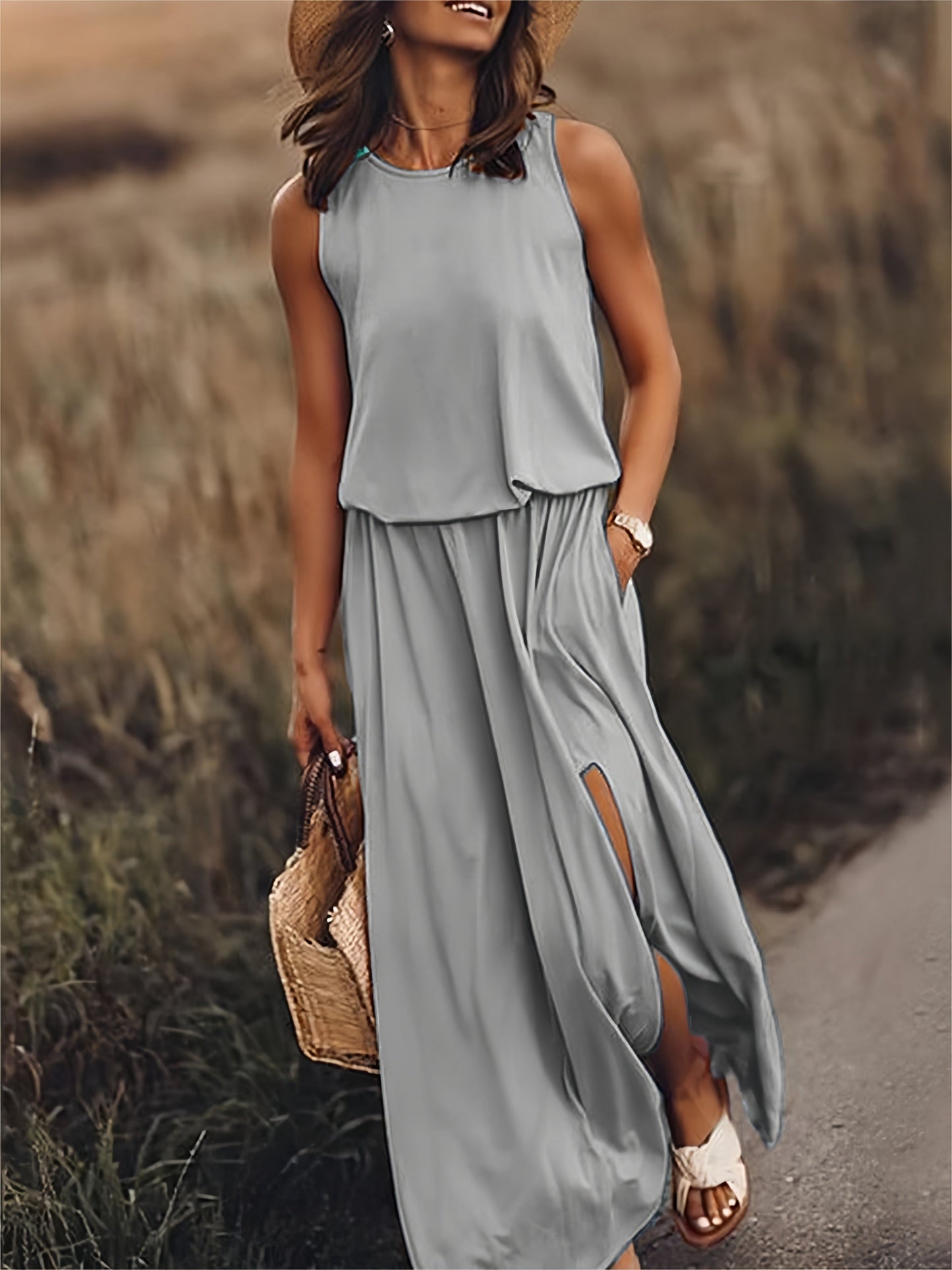 Ivyshape | Simple Boho Maxi Dress