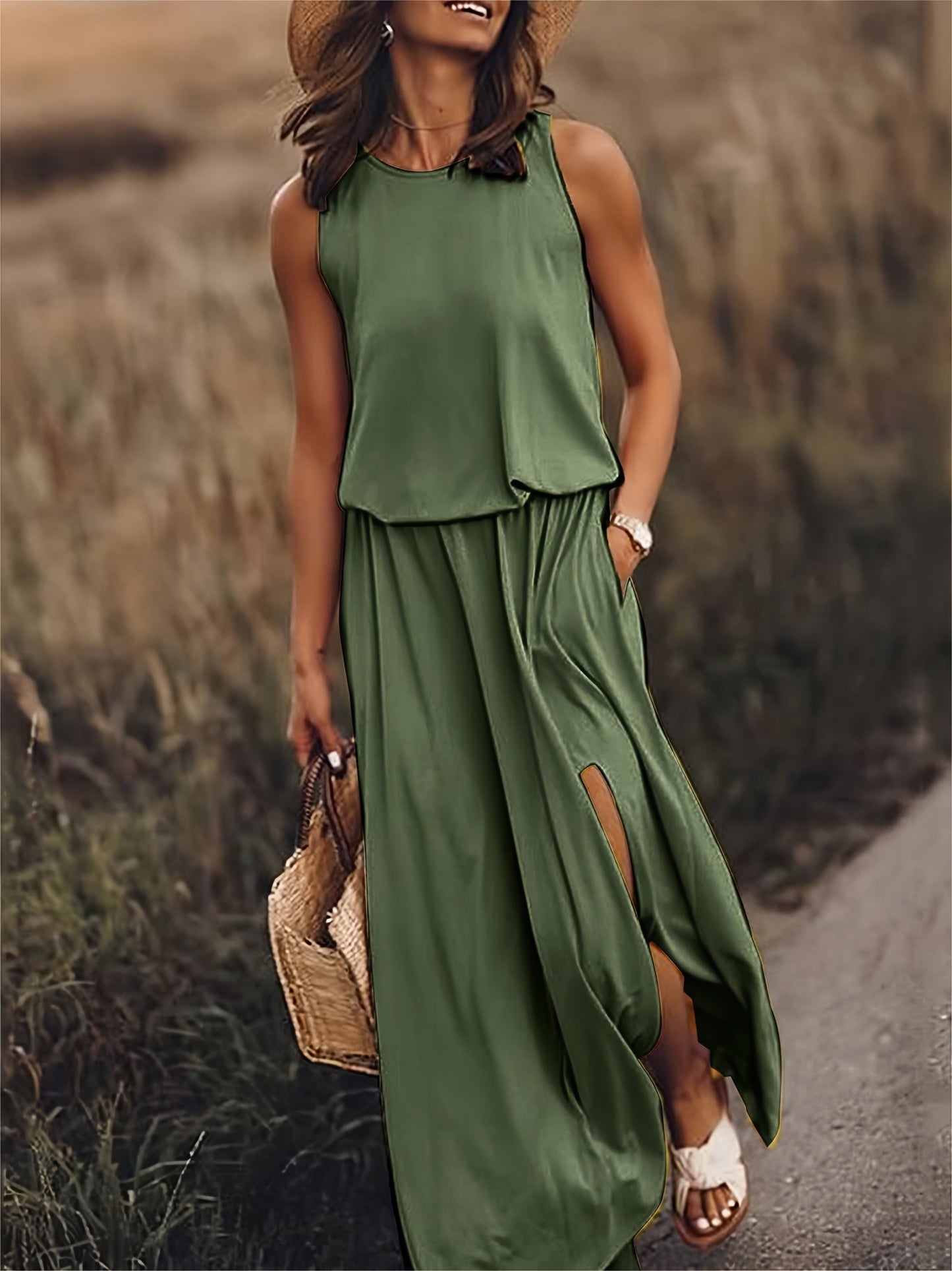 Ivyshape | Simple Boho Maxi Dress