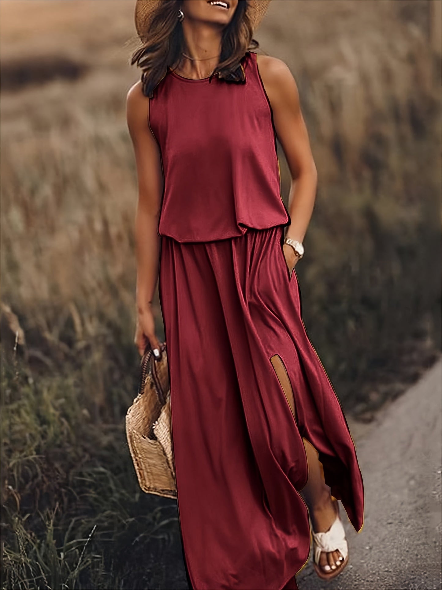 Ivyshape | Simple Boho Maxi Dress