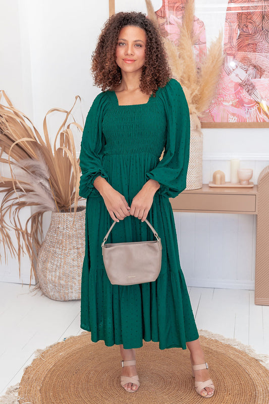 Sherry Dress - Fern Green