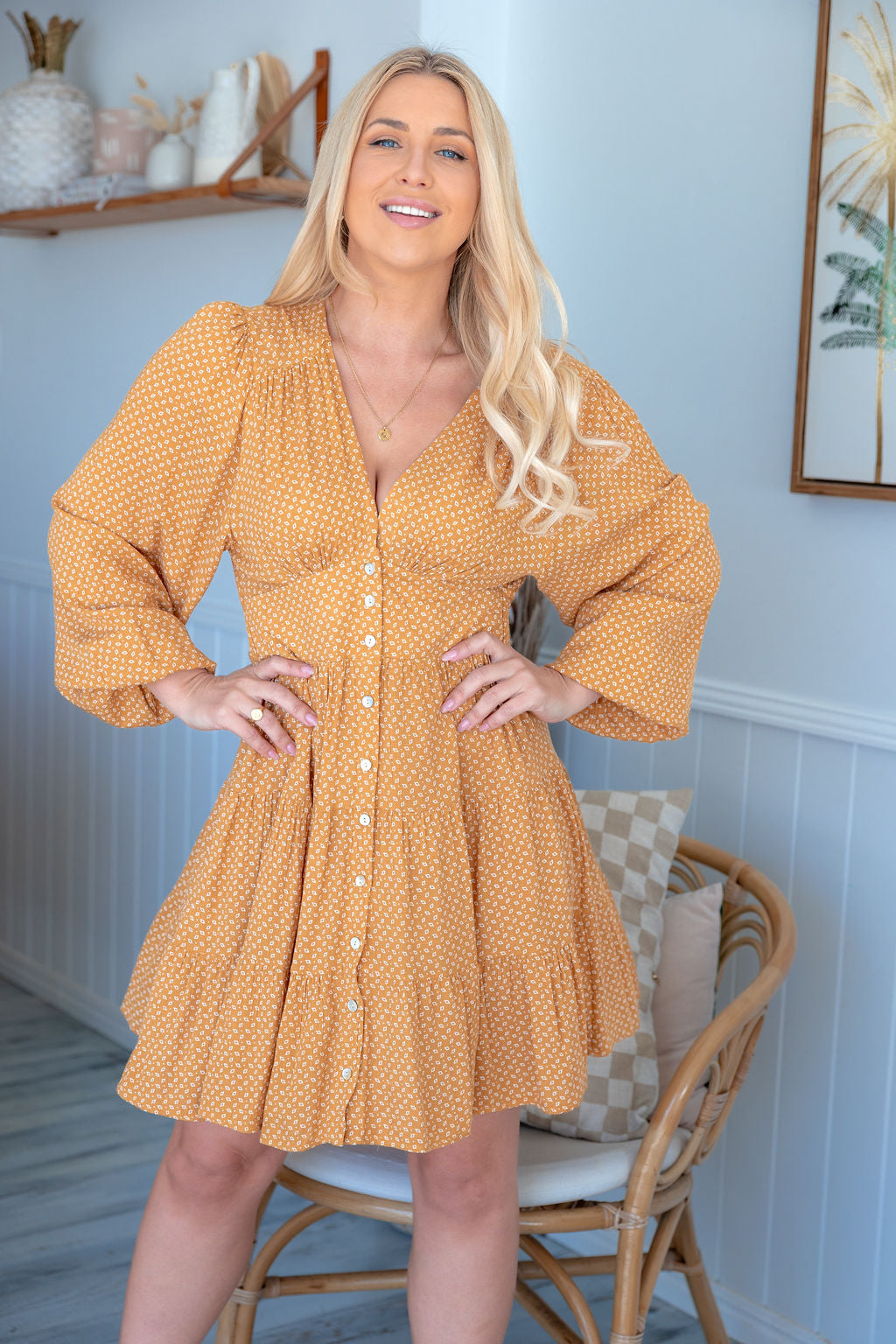 Finley Dress - Cinnamon