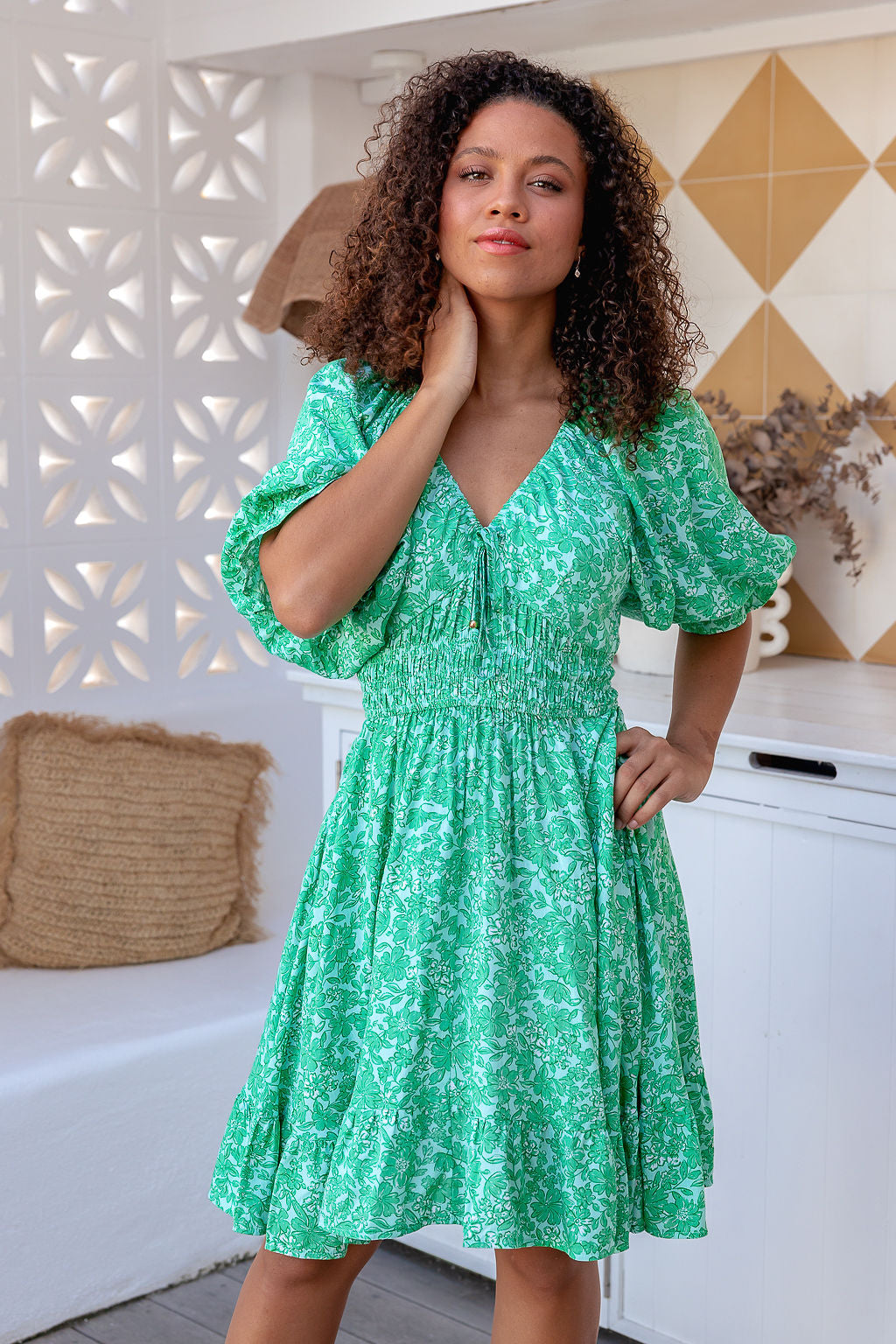 Pascal Dress - Green Orchard