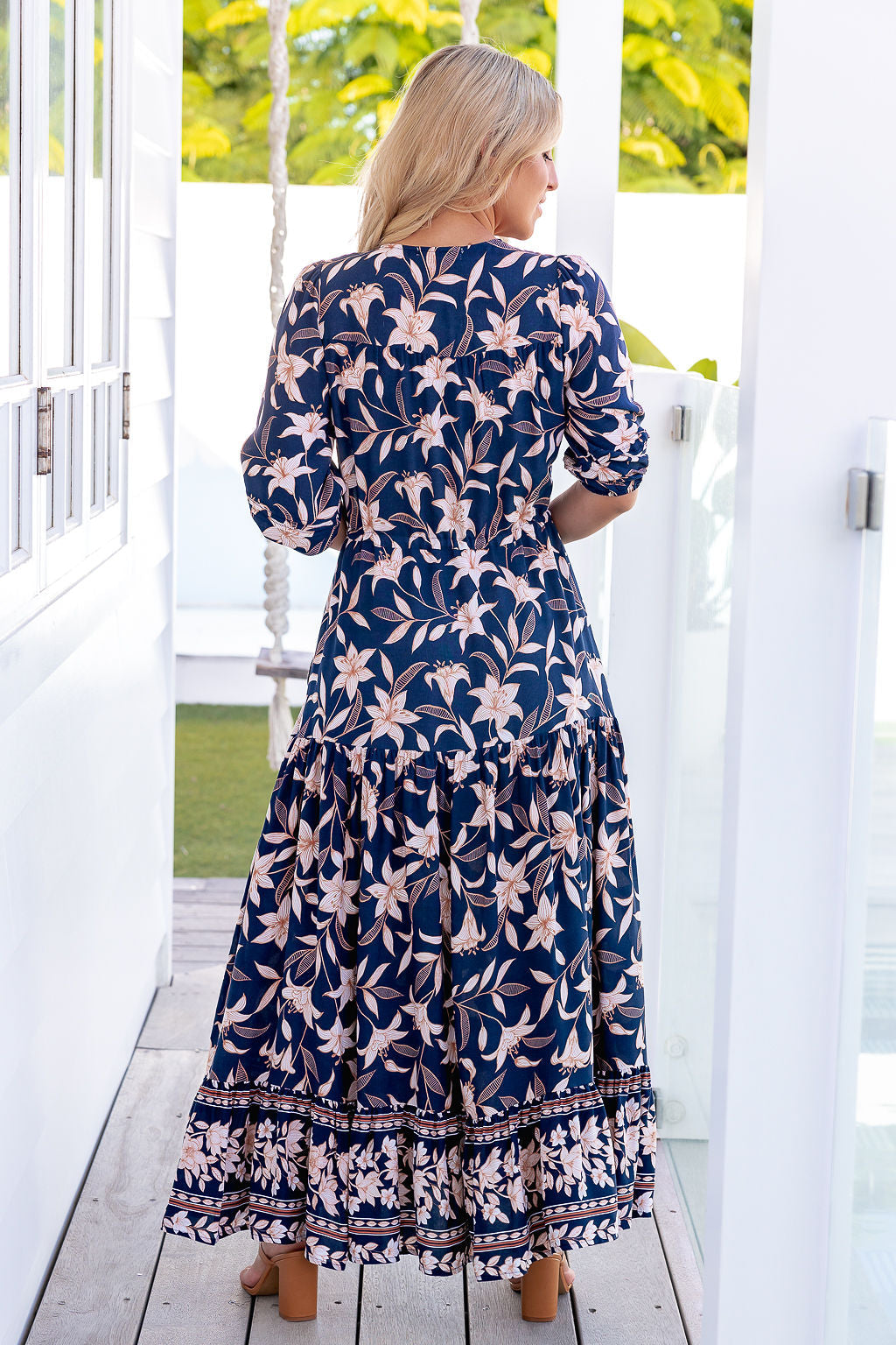 Tara Dress - Royal Floral