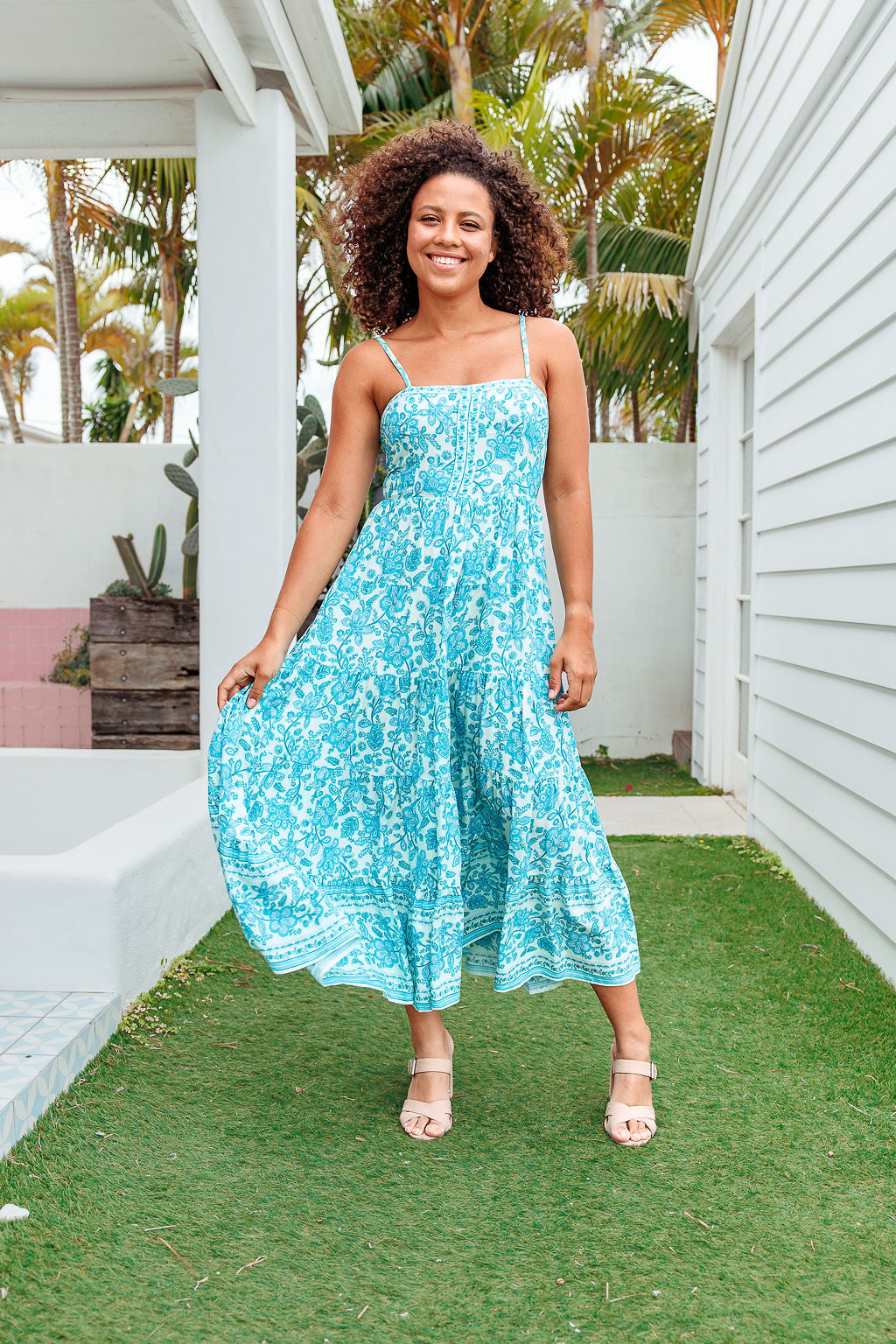 Sylvia Dress - Teal Radiance