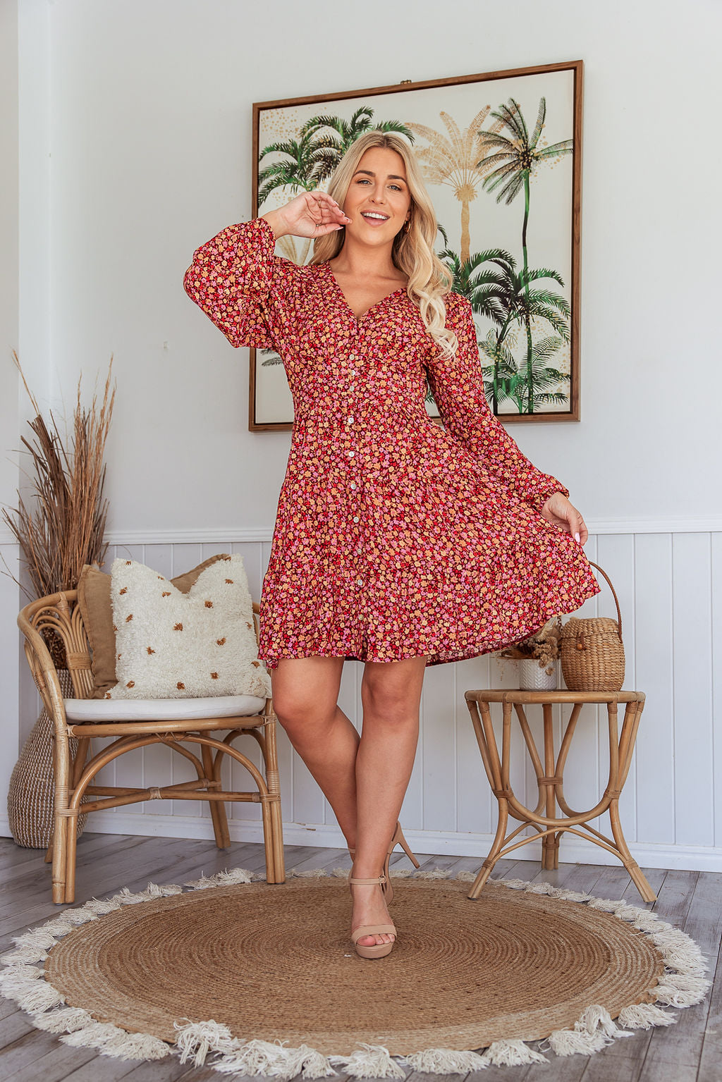 Finley Dress - Ruby Garden