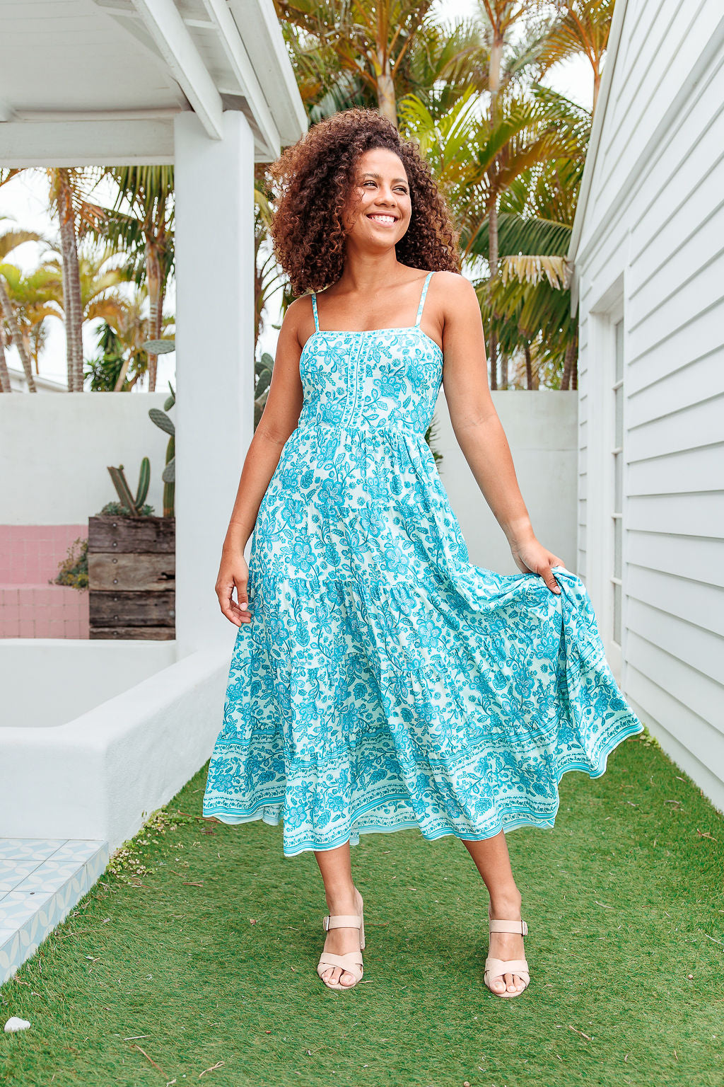 Sylvia Dress - Teal Radiance