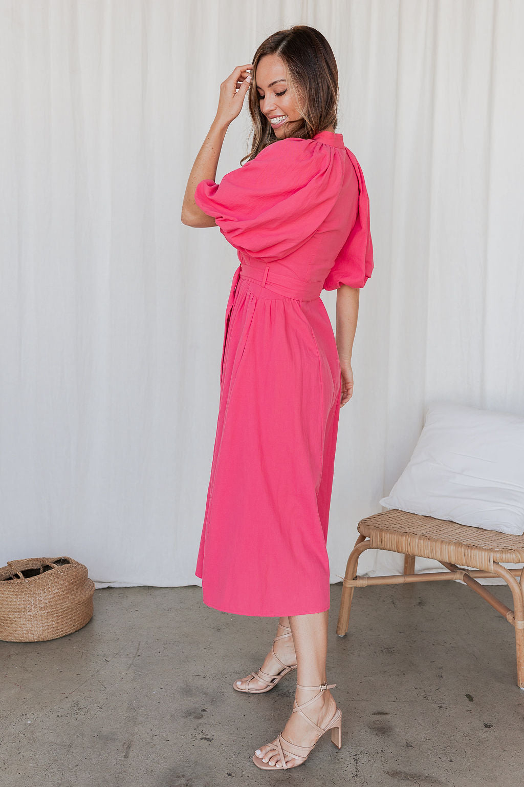 Priya Dress - Brink Pink