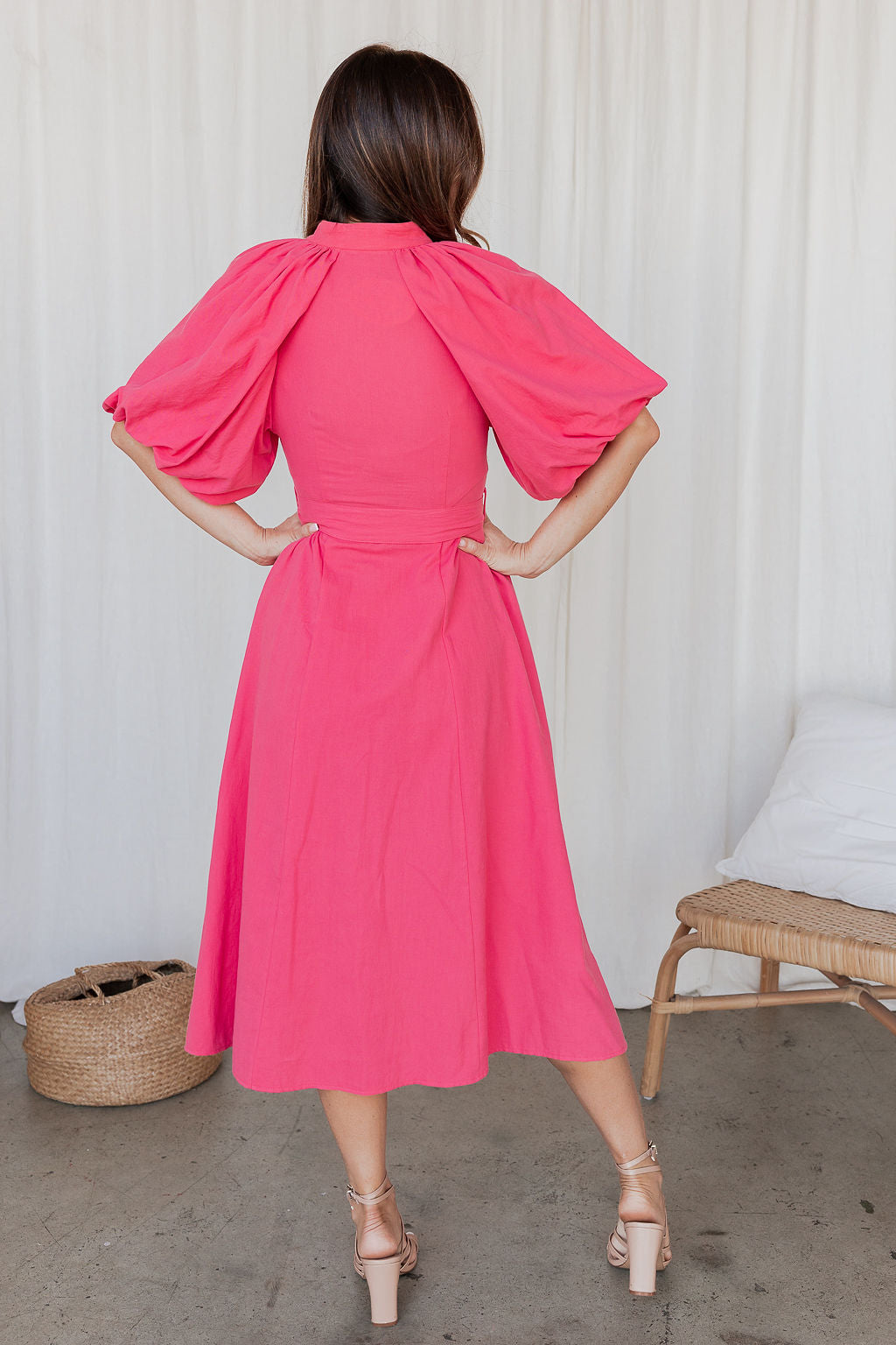 Priya Dress - Brink Pink