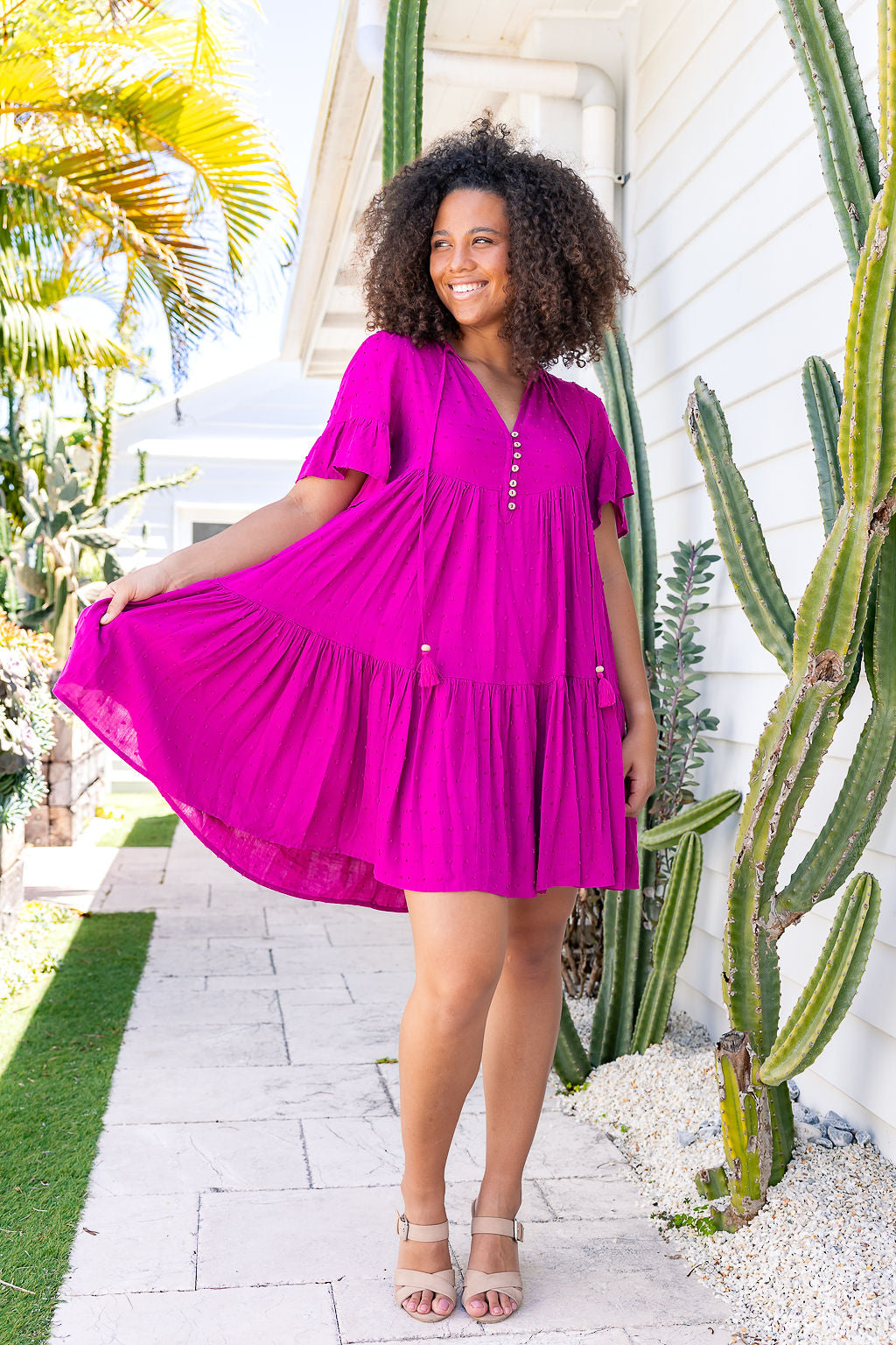 Emerson Dress - Deep Magenta