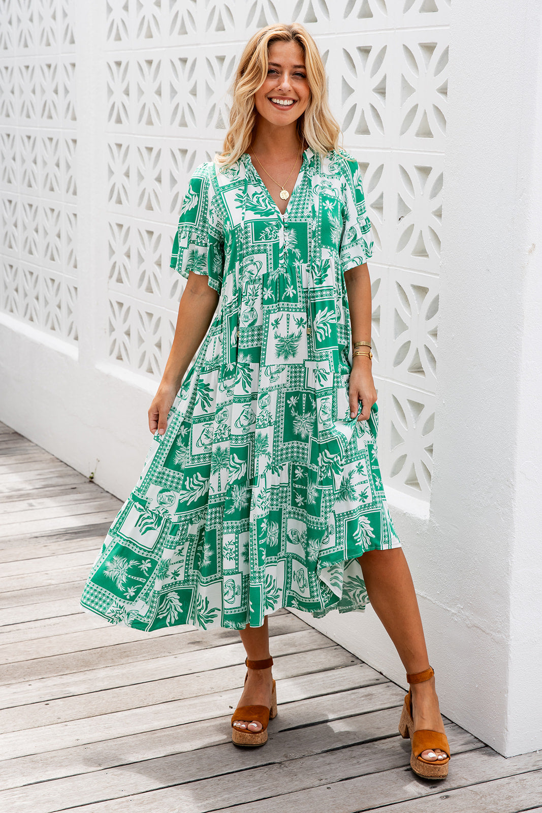 Gaia Dress - Midsummer Green