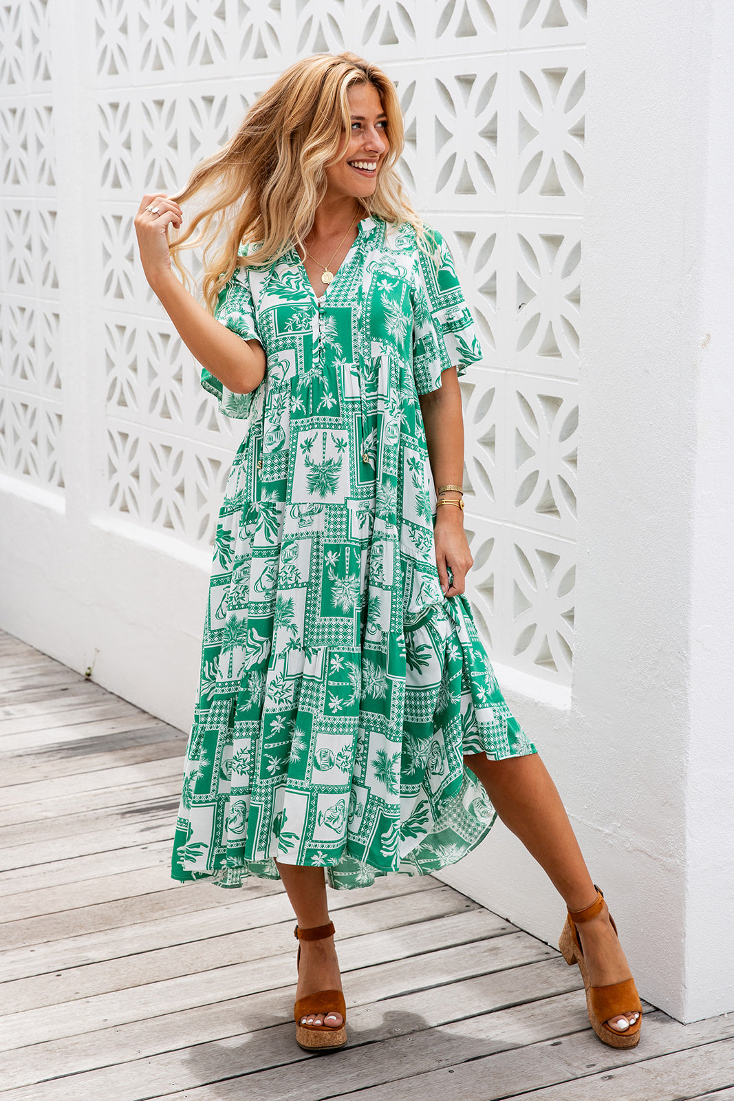 Gaia Dress - Midsummer Green