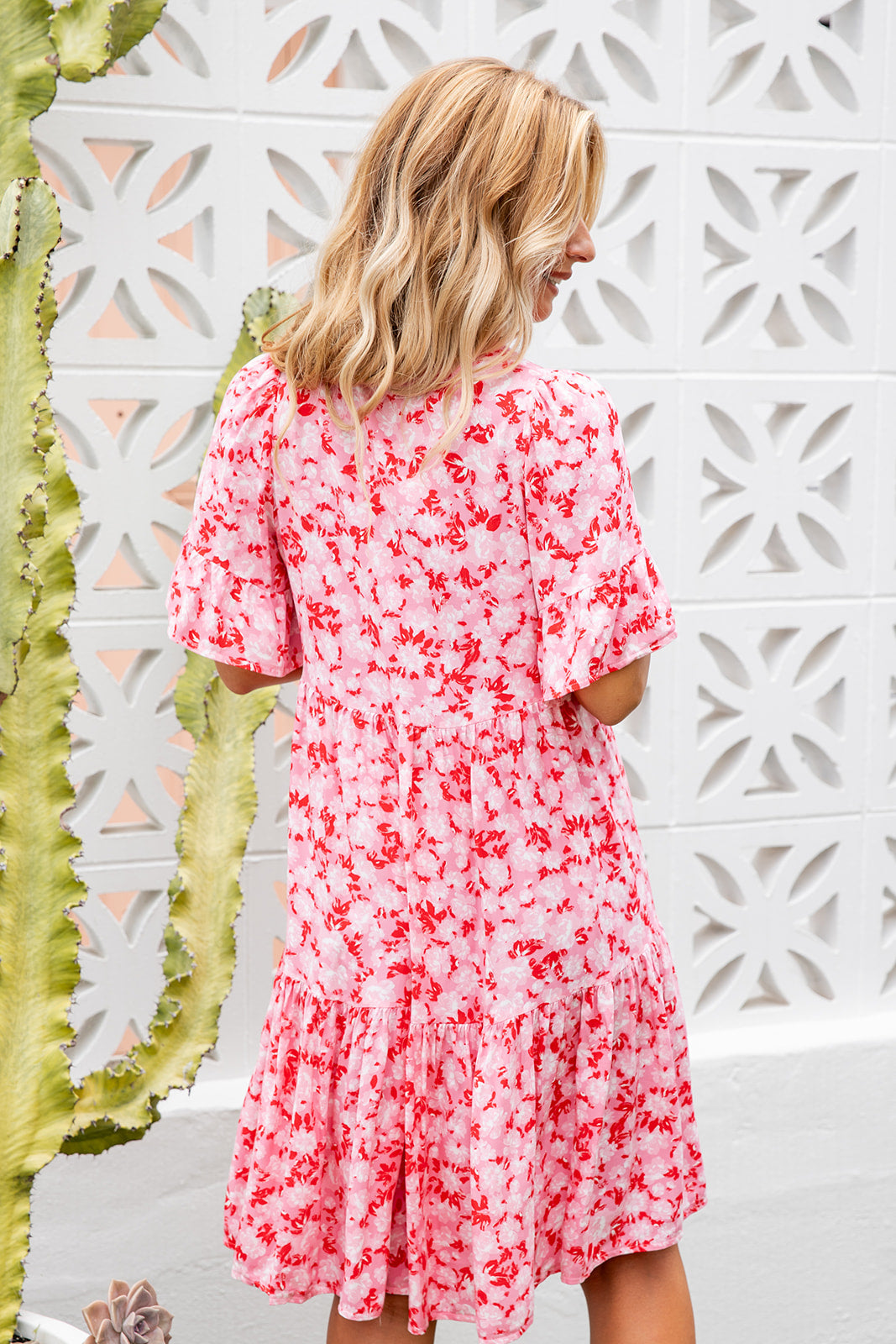 Emerson Dress - Floral Carmine