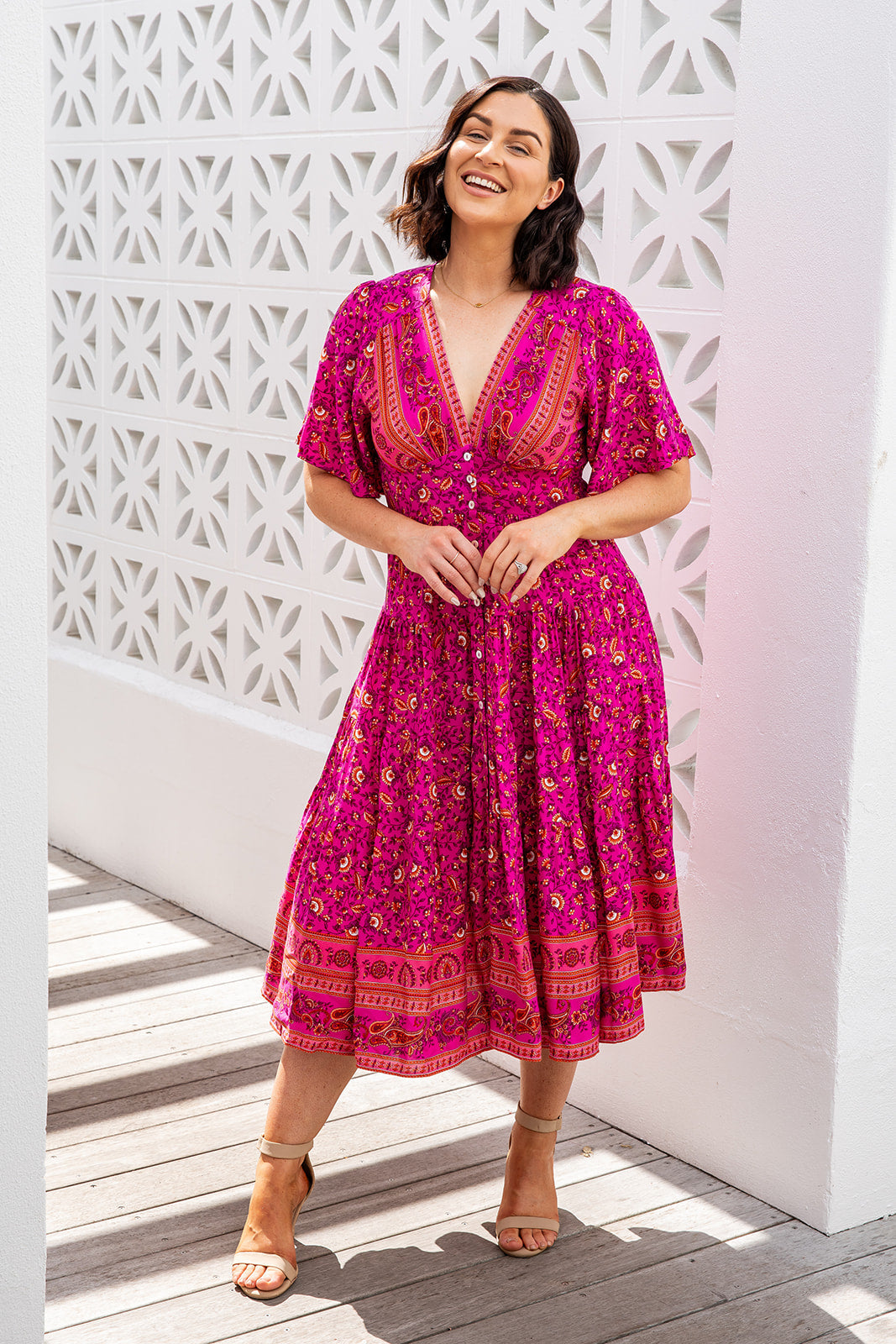 Sienna Dress - Royal Fuchsia