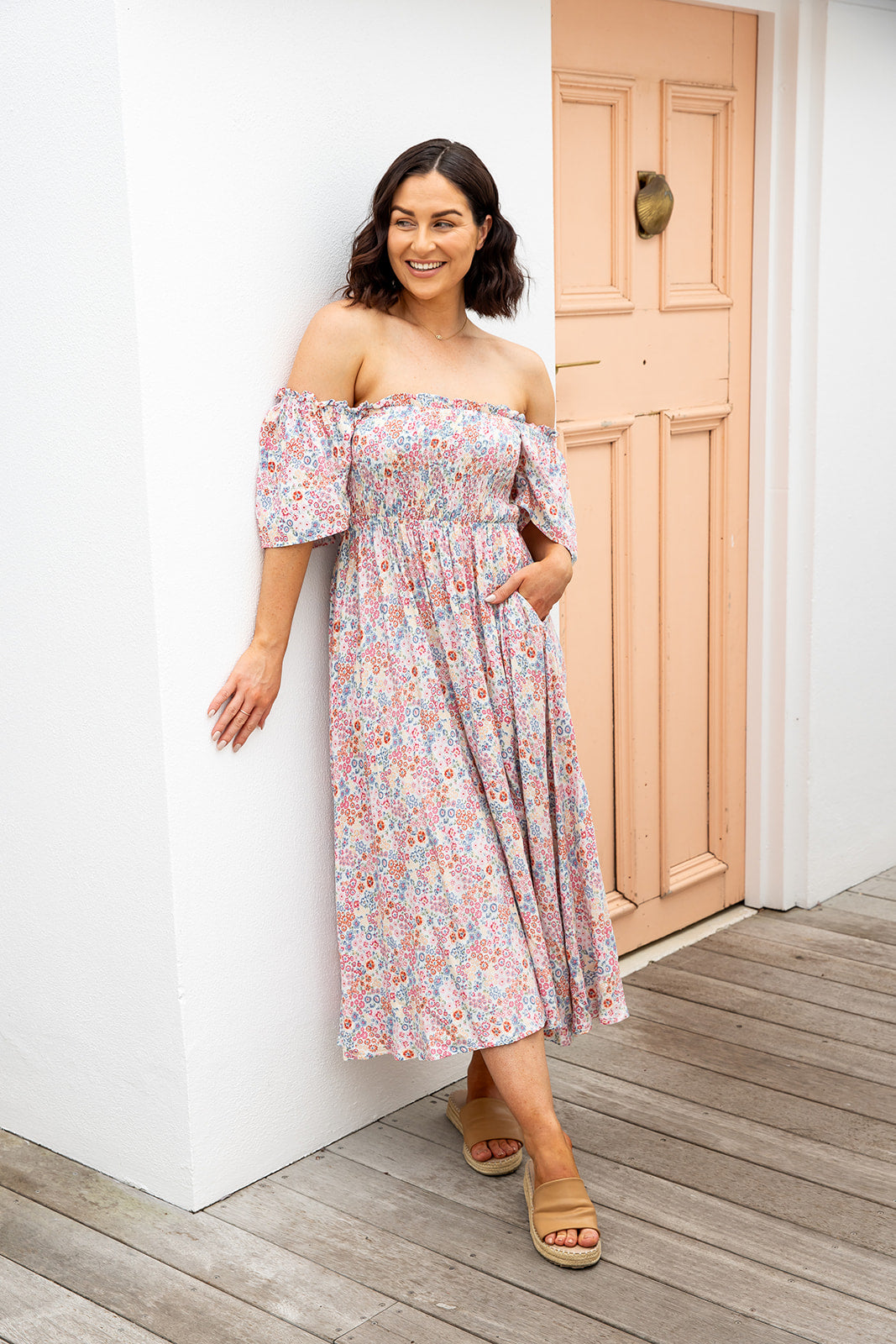 Sarlie Dress - White Blossom