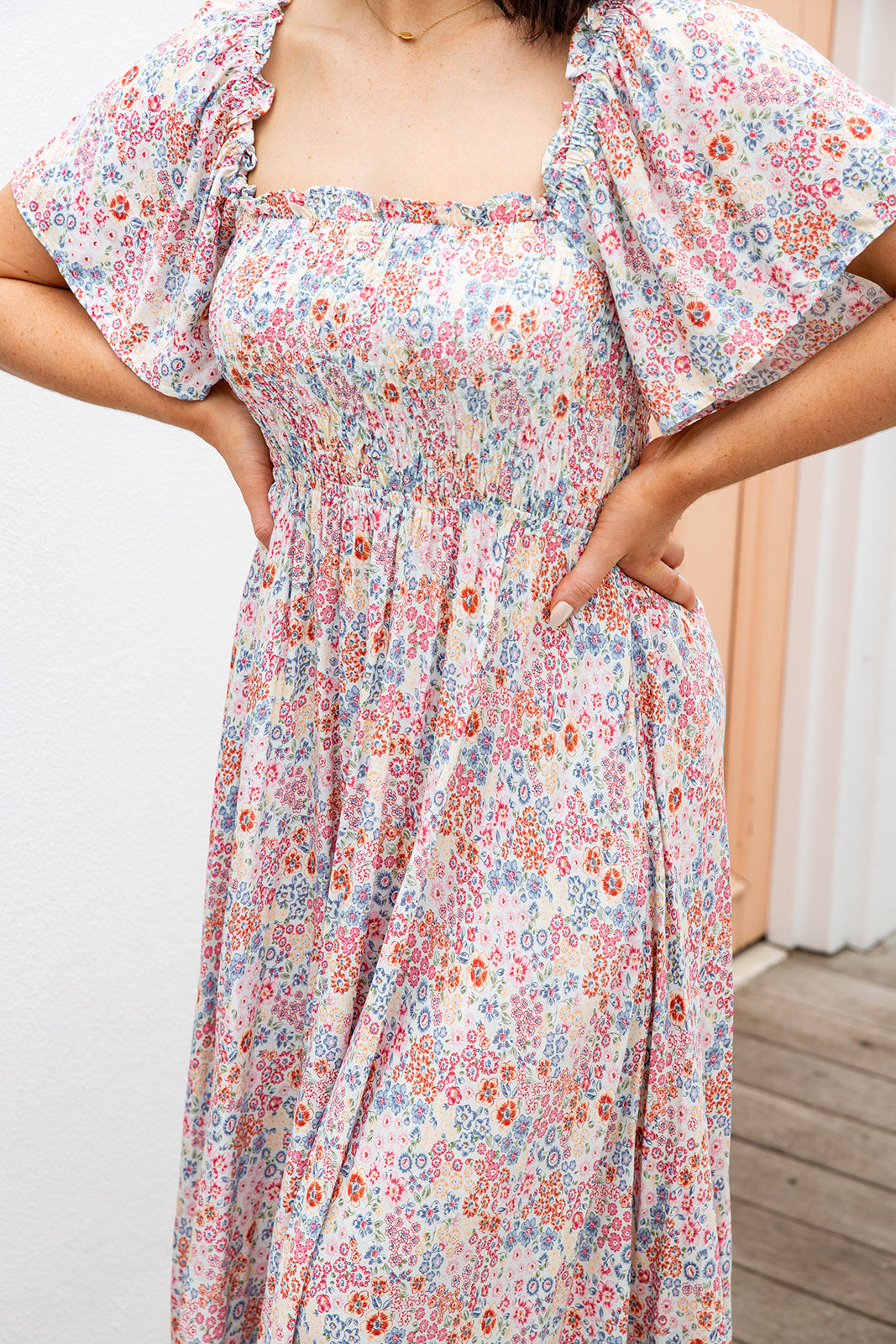 Sarlie Dress - White Blossom