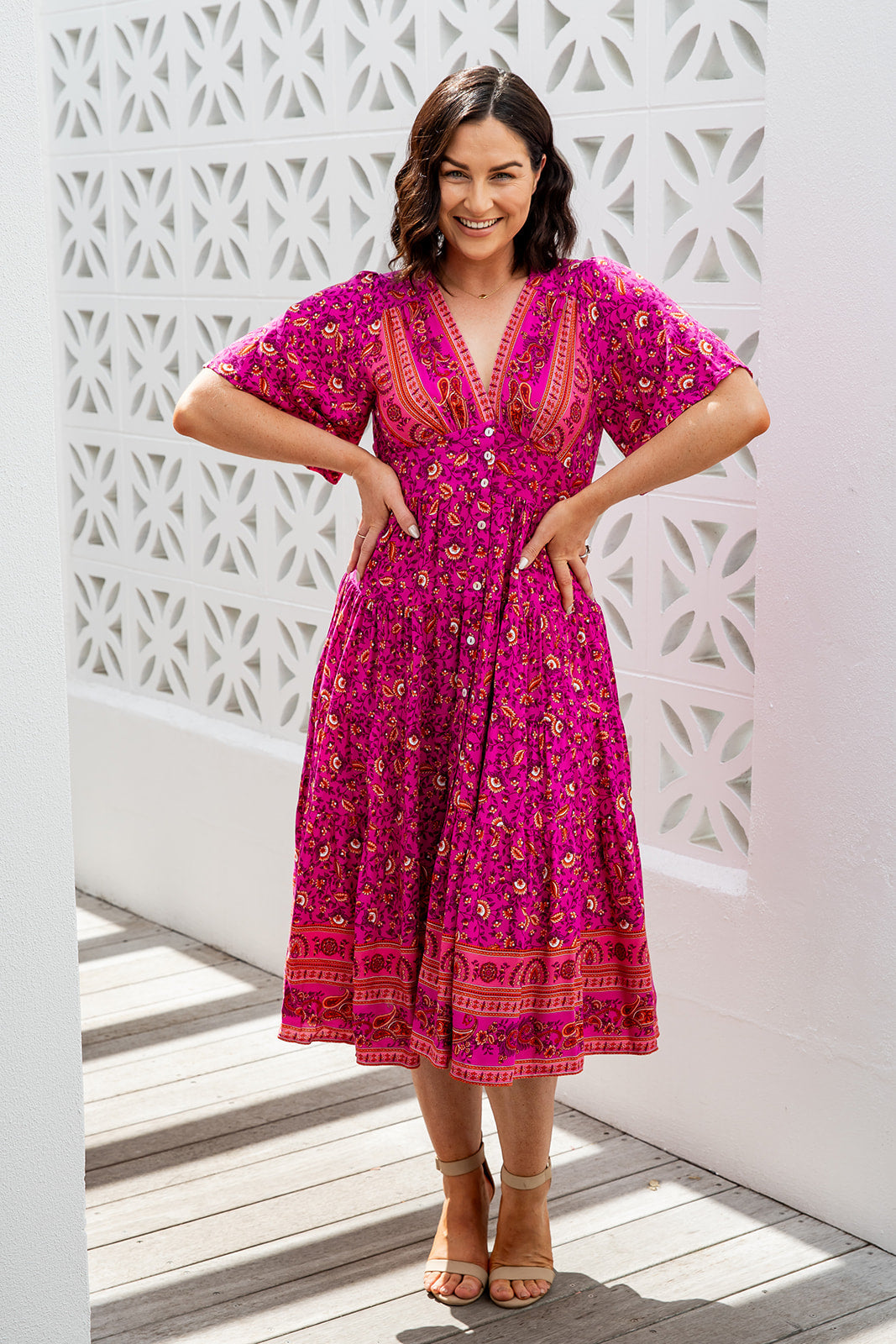 Sienna Dress - Royal Fuchsia