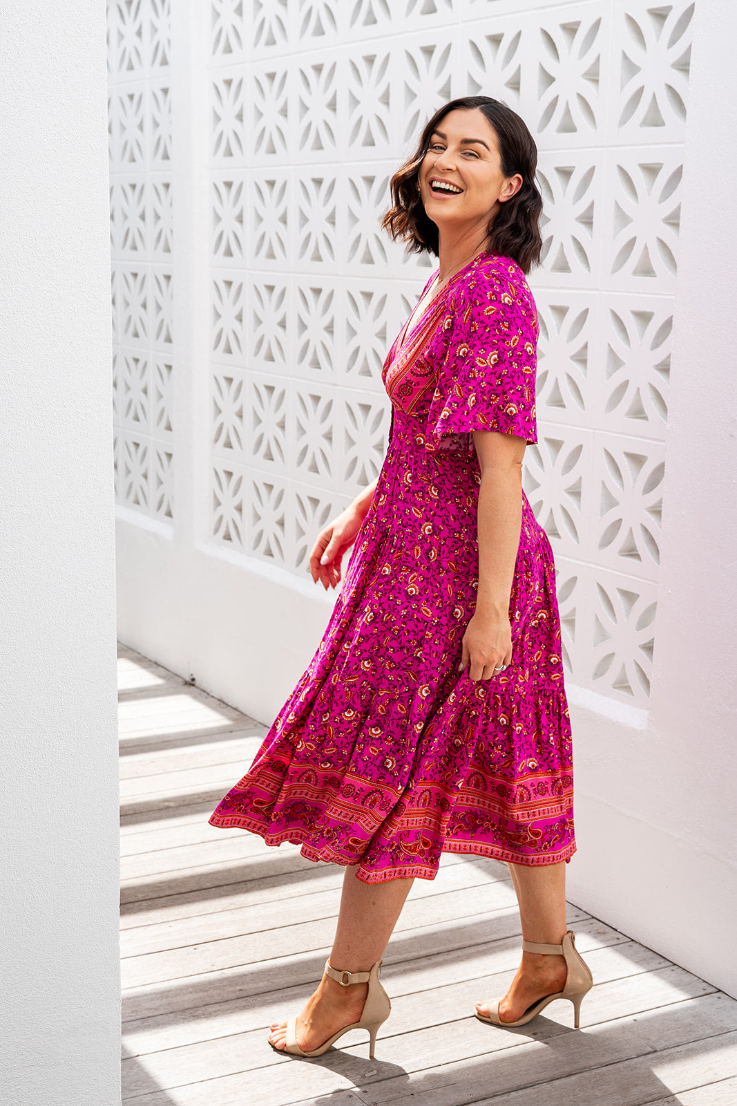 Sienna Dress - Royal Fuchsia