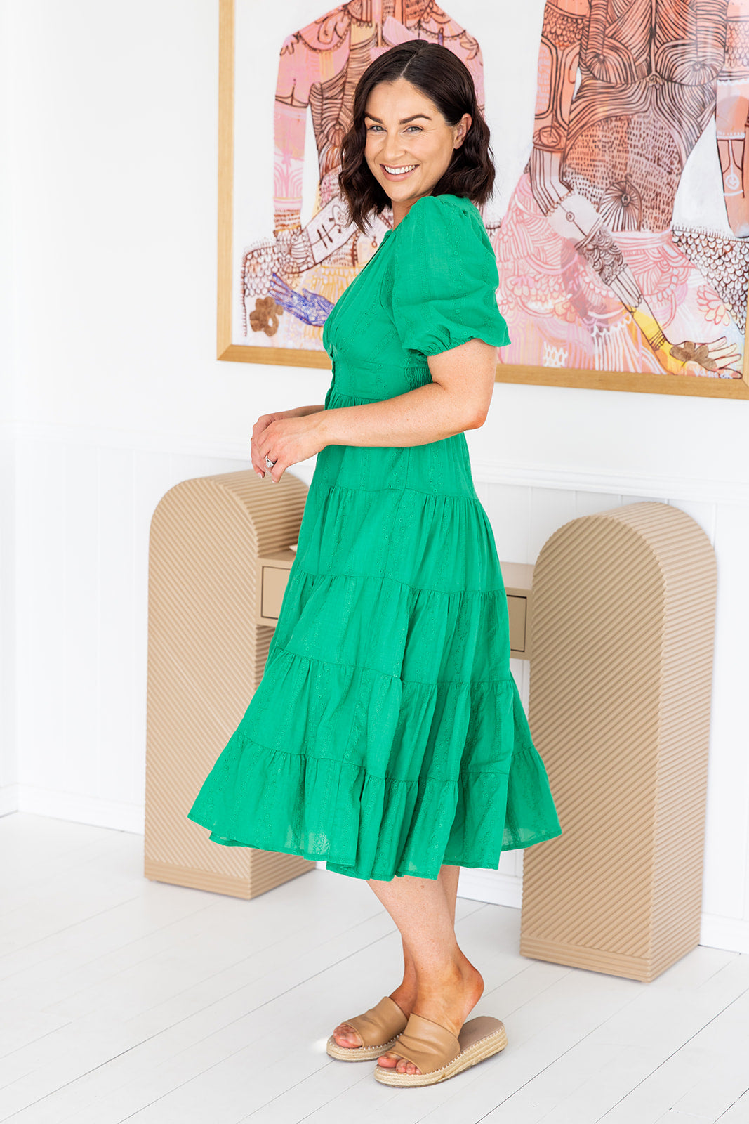 Freya Dress - Shamrock Green