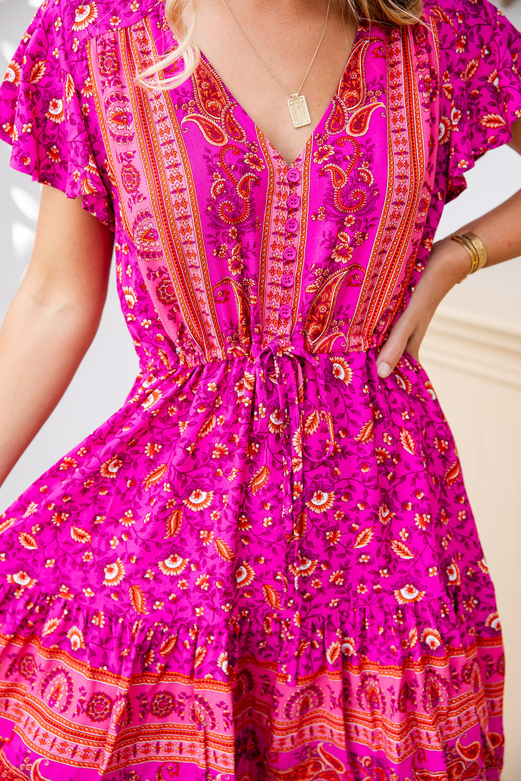 Nala Dress - Royal Fuchsia