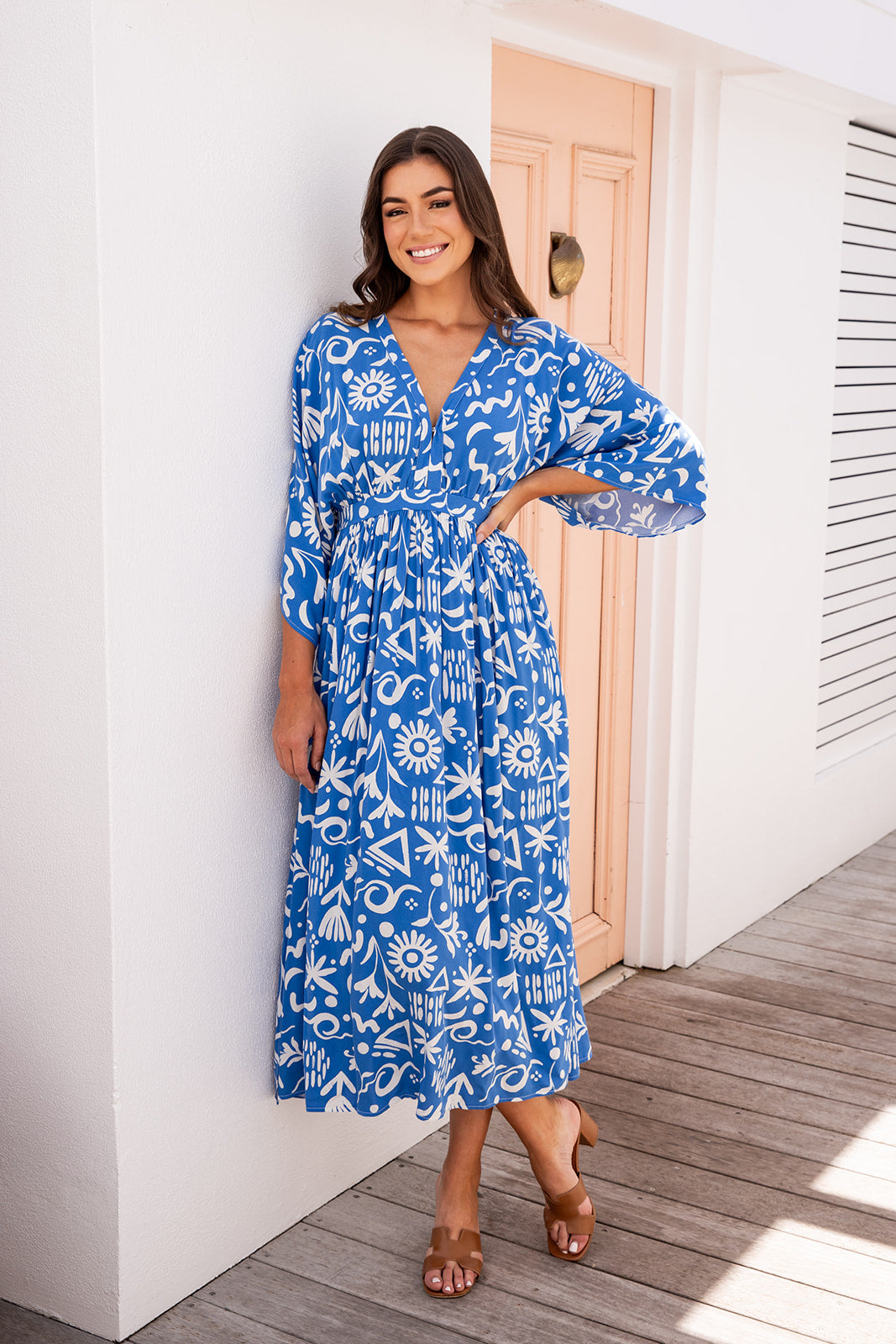 Mauley Dress - Daydream Blue