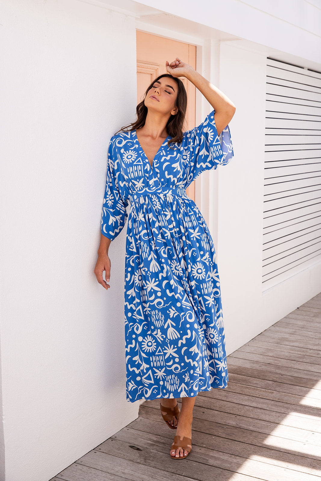 Mauley Dress - Daydream Blue