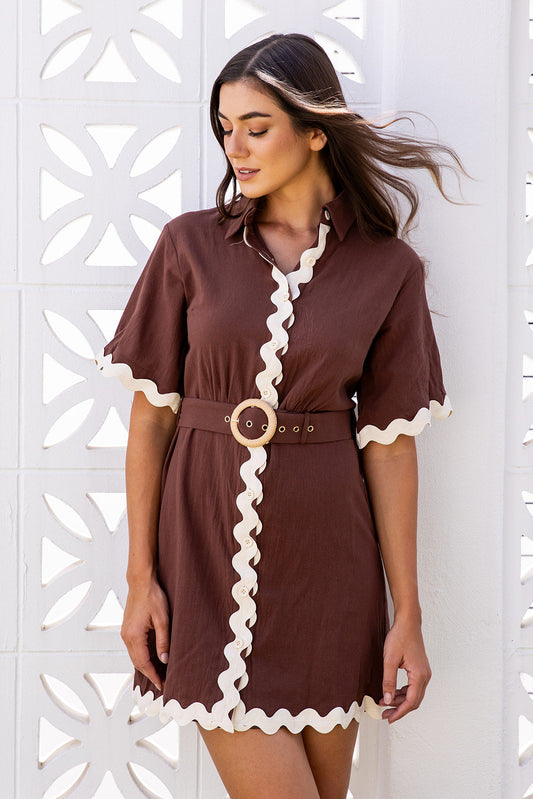 Keziah Dress - Brown