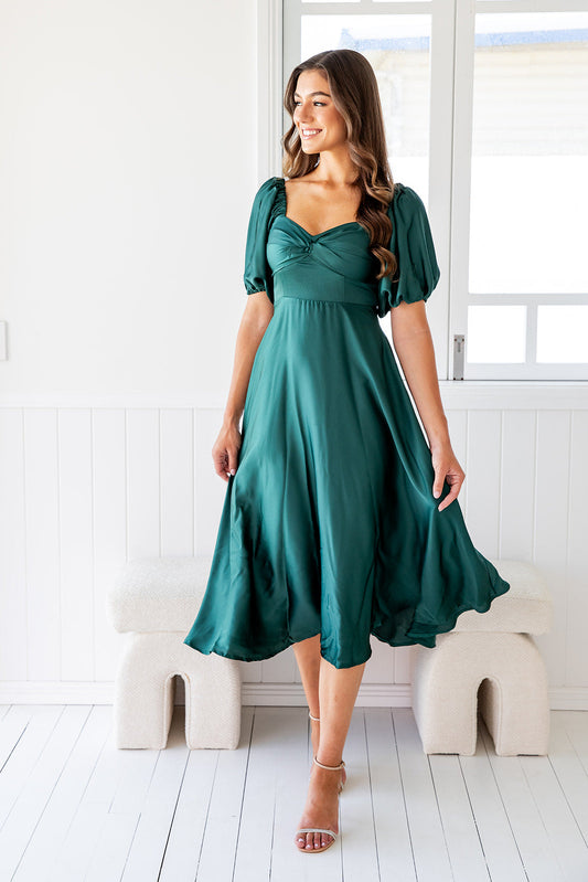 Velia Dress - Emerald