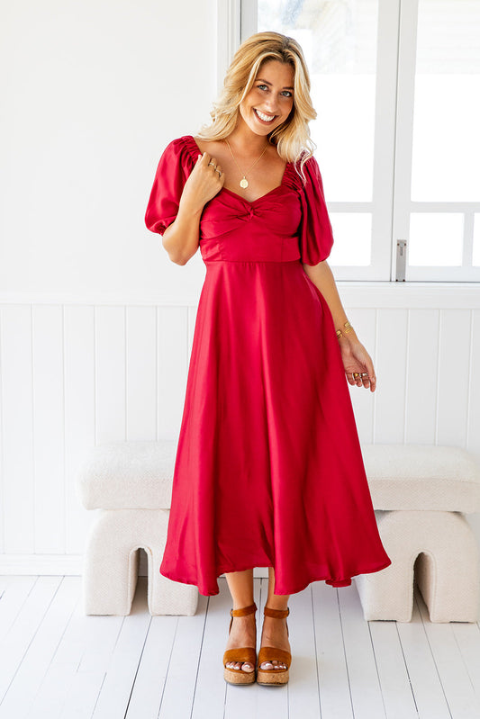 Velia Dress - Red Diamond