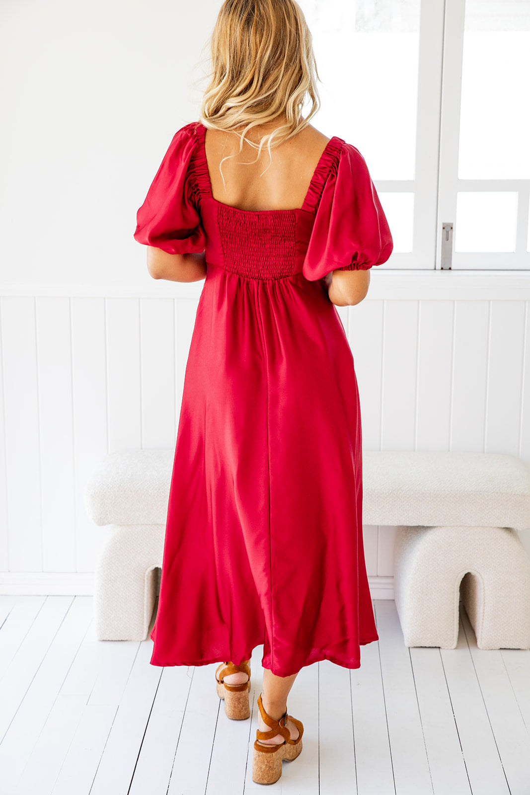 Velia Dress - Red Diamond