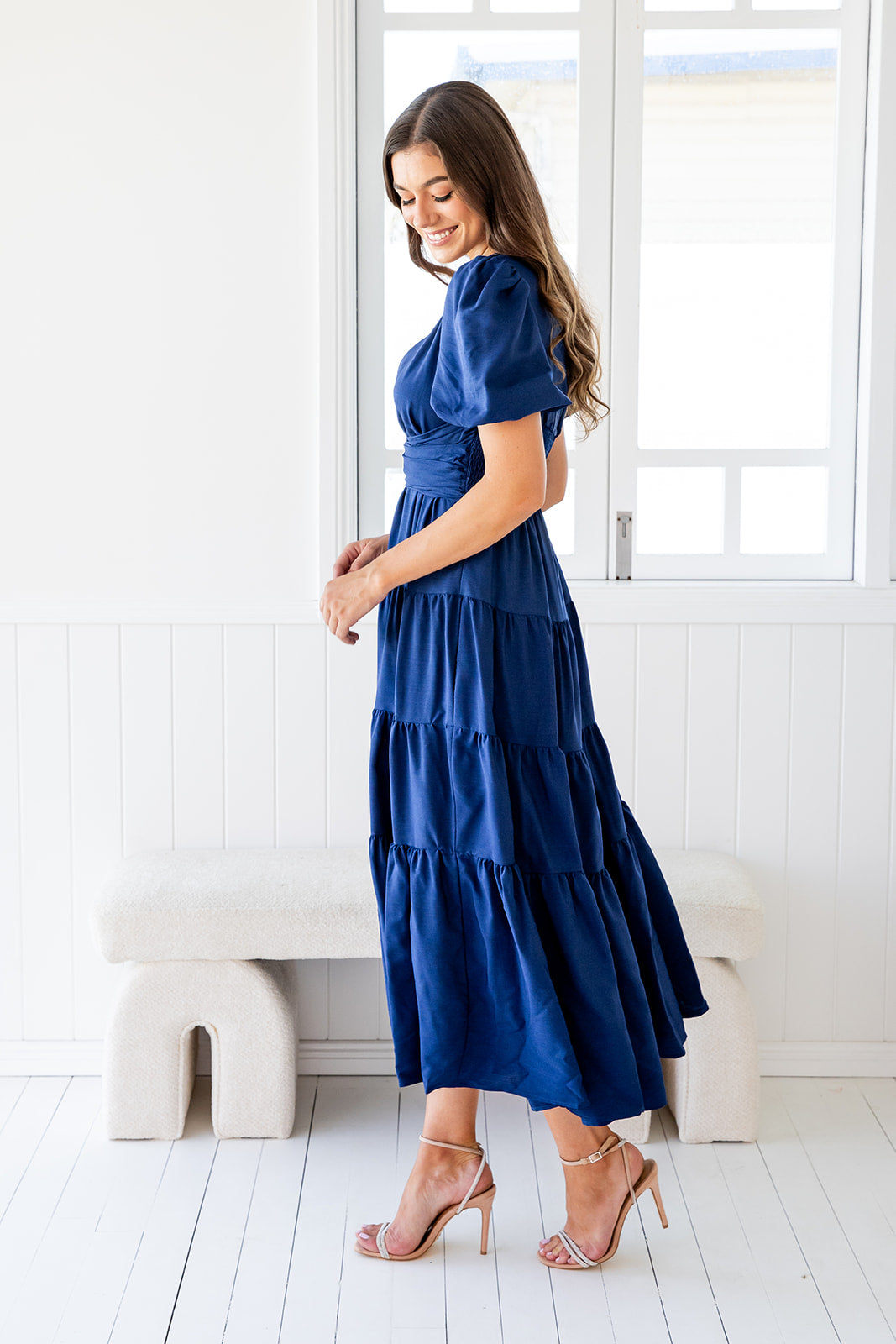 Leisha Dress - Navy Blue