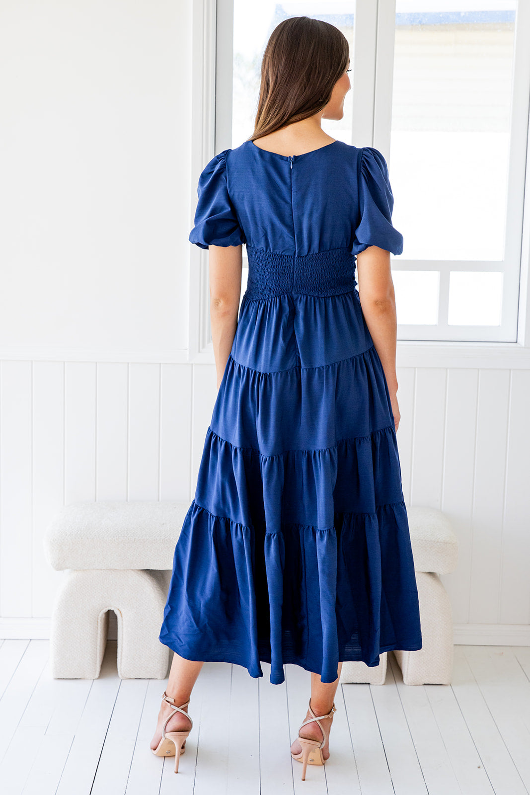 Leisha Dress - Navy Blue