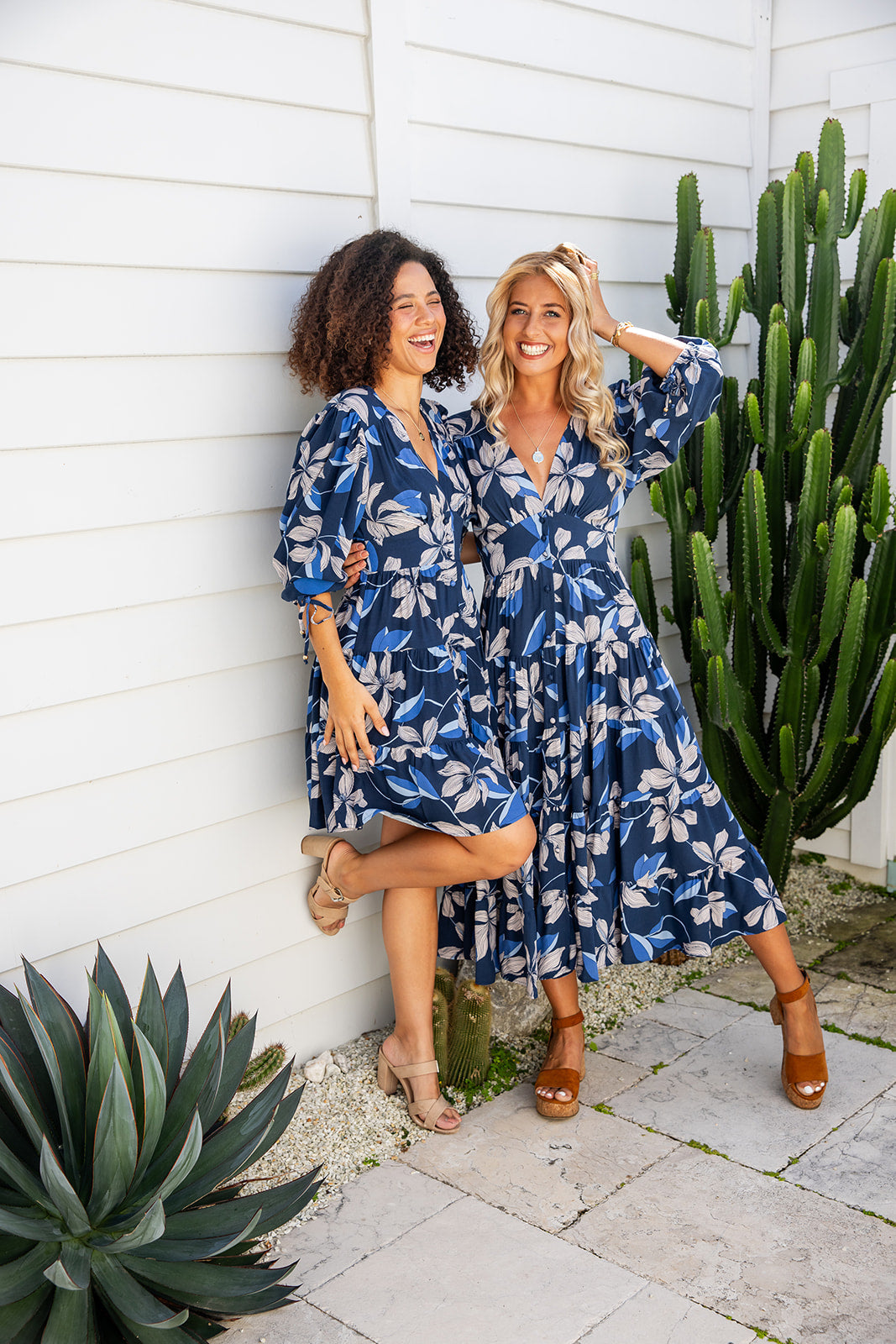 Avani Dress - Prussian Blue Floral