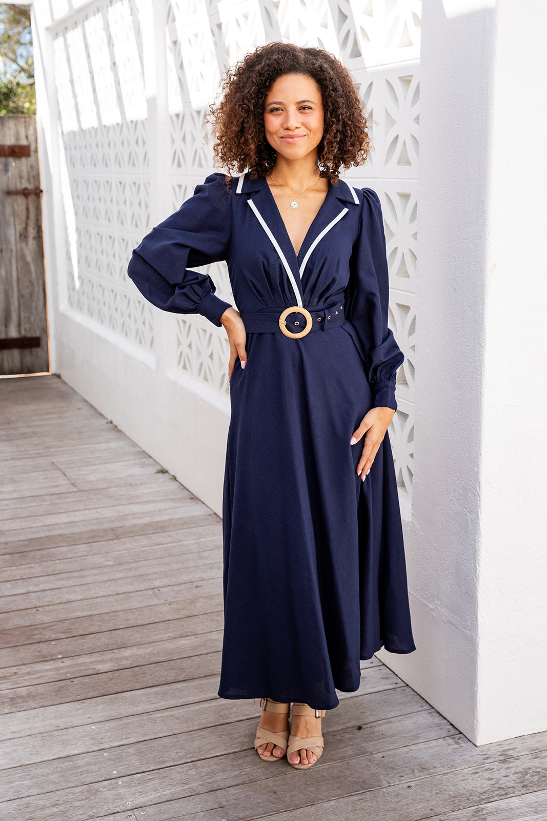 Oriana Dress - Navy