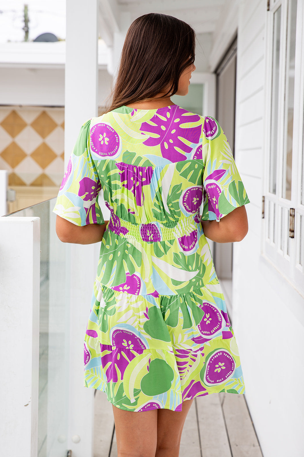 Macy Dress - Tropical Lime